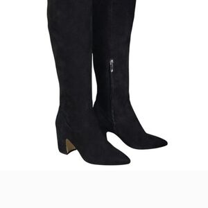 Sam Edelman Women's Black Suede Over-the-Knee Block Heel Boots Hai Size 8